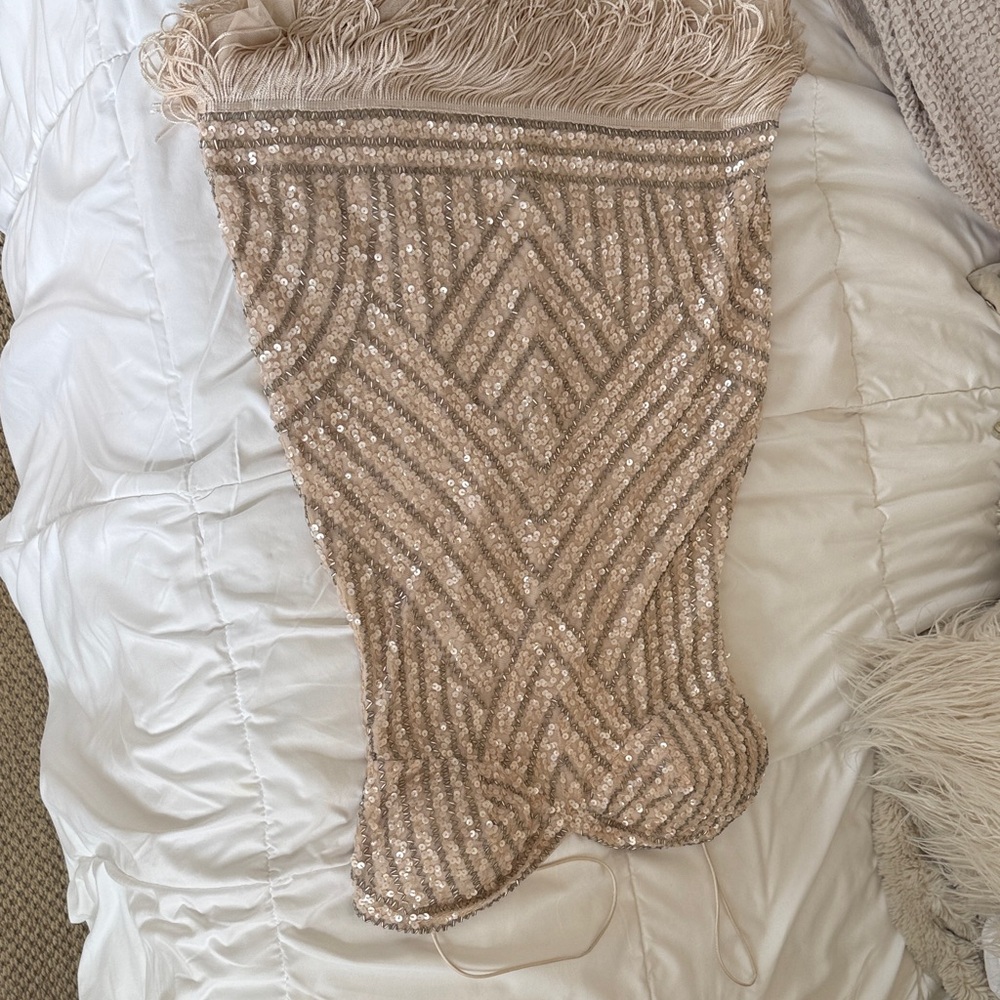 Gianni Bini Cream Zippered dress